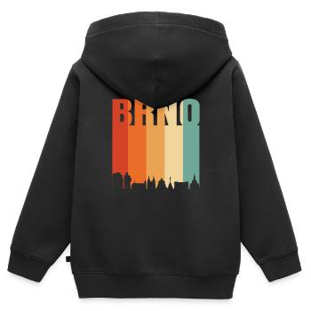 Die Schönheit von Brno Brünn - Kinder Premium Organic Zip Hoodie - Schwarz - Hinten - AI Model Kid Male (0cm)