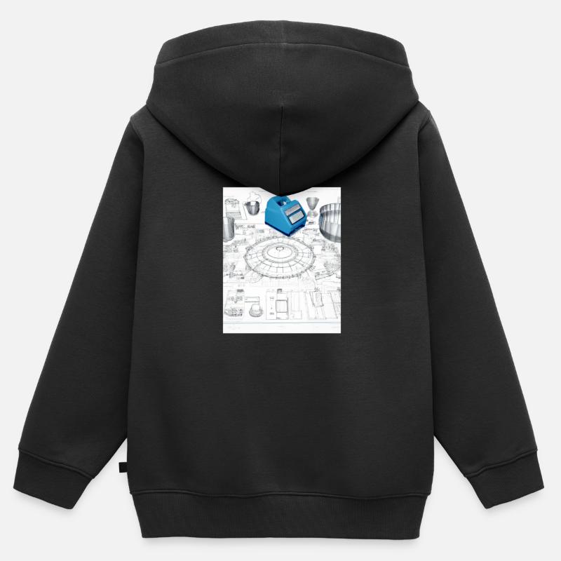 Accessoires de cuisson Tartes Blueprint Chef Pâtissier Gâteau - Sweat Premium à capuche zippé enfant bio - noir