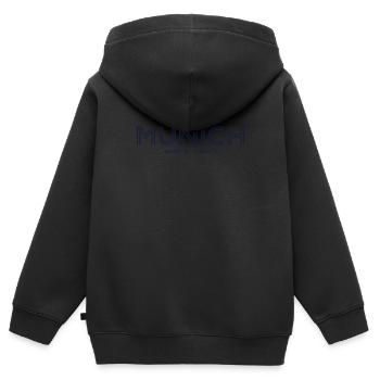 Germany Stadt Koordinaten - Munich - Kinder Premium Organic Zip Hoodie - Schwarz - Hinten - AI Model Kid Male (0cm)