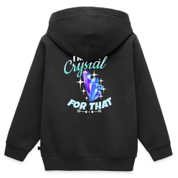 Cristaux et pierres de guérison par les cristaux - Sweat Premium à capuche zippé enfant bio - noir - Dos - AI Model Kid Male (0cm)