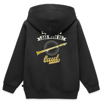 Klarinette Blasmusik Musikverein Orchester Jazz - Kinder Premium Organic Zip Hoodie - Schwarz - Hinten - AI Model Kid Male (0cm)