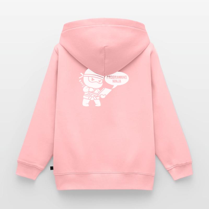 Entwickler Coder Programmierer Ninja Kinder Premium Organic Zip Hoodie