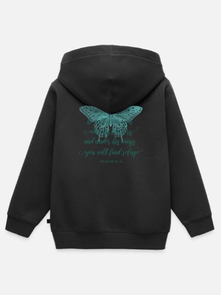 Bibelvers Christlich Religiös - Kinder Premium Organic Zip Hoodie - Schwarz