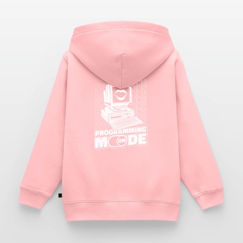 Développeur Coder Programmeur Mode activé Sweat Premium à capuche zippé enfant bio