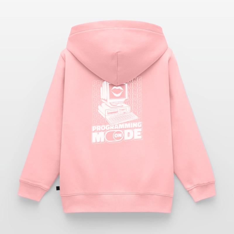 Développeur Coder Programmeur Mode activé Sweat Premium à capuche zippé enfant bio