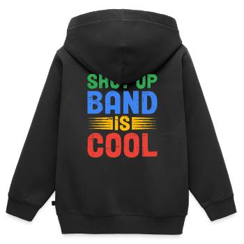 Shut Up Band Is Cool 2 - Sweat Premium à capuche zippé enfant bio - noir - Dos - AI Model Kid Male (0cm)