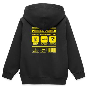 Flipper - Sweat Premium à capuche zippé enfant bio - noir - Dos - AI Model Kid Male (0cm)