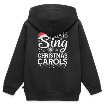 Les plus susceptibles de chanter des chants de Noël 5 - Sweat Premium à capuche zippé enfant bio - noir - Dos - AI Model Kid Male (0cm)