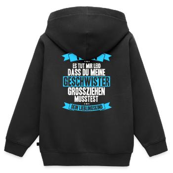 Papa Es Tut Mir Leid Papas Liebling Geschenk Liebl - Kinder Premium Organic Zip Hoodie - Schwarz - Hinten - AI Model Kid Male (0cm)
