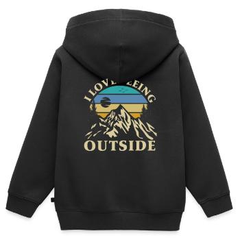 I Love peeing outside - Kinder Premium Organic Zip Hoodie - Schwarz - Hinten - AI Model Kid Male (0cm)