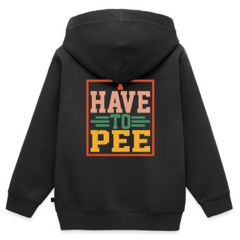 I Have To Pee 24 - Kinder Premium Organic Zip Hoodie - Schwarz - Hinten - AI Model Kid Male (0cm)