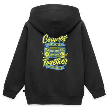Dancing Dancer Couple - Kids Premium Organic Zip-up Hoodie - black - Back - AI Model Kid Male (0cm)