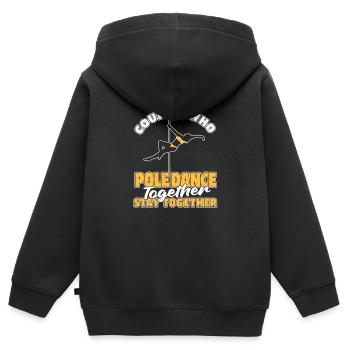 Pole Dancing Couple - Kids Premium Organic Zip-up Hoodie - black - Back - AI Model Kid Male (0cm)
