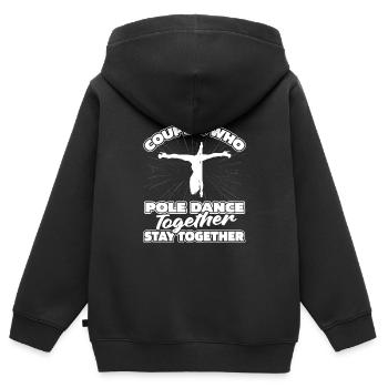 Pole Dancing Couple - Kids Premium Organic Zip-up Hoodie - black - Back - AI Model Kid Male (0cm)