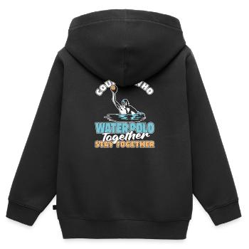 Wasserball Wasserballer Paar - Kinder Premium Organic Zip Hoodie - Schwarz - Hinten - AI Model Kid Male (0cm)