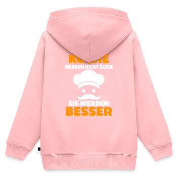 Köche Werden Nicht Älter Geburtstag Spruch Koch - Kinder Premium Organic Zip Hoodie - Rosa - Hinten - AI Model Kid Female (0cm)