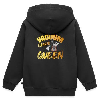 Vacuum cleaner queen - Kids Premium Organic Zip-up Hoodie - black - Back - AI Model Kid Male (0cm)