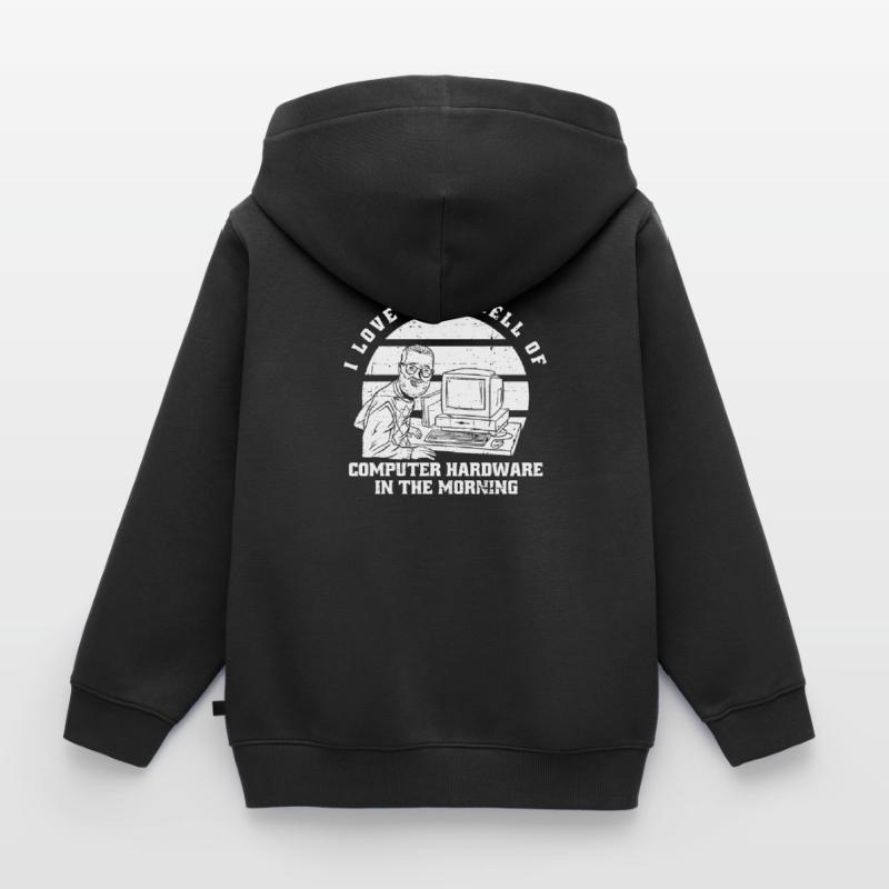 Developer Coder Programmer Computer Sweat Premium à capuche zippé enfant bio