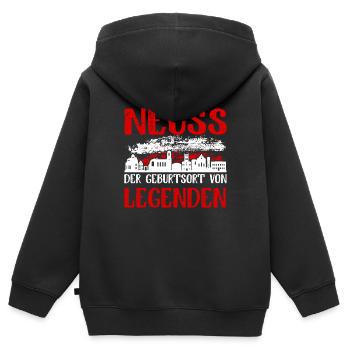 Neuss Der Geburtsort Von Legenden - Kinder Premium Organic Zip Hoodie - Schwarz - Hinten - AI Model Kid Male (0cm)