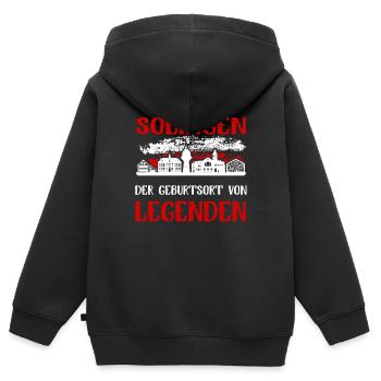 Solingen Der Geburtsort Von Legenden - Kinder Premium Organic Zip Hoodie - Schwarz - Hinten - AI Model Kid Male (0cm)