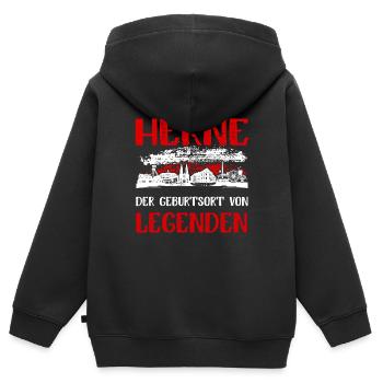 Herne Der Geburtsort Von Legenden - Kinder Premium Organic Zip Hoodie - Schwarz - Hinten - AI Model Kid Male (0cm)