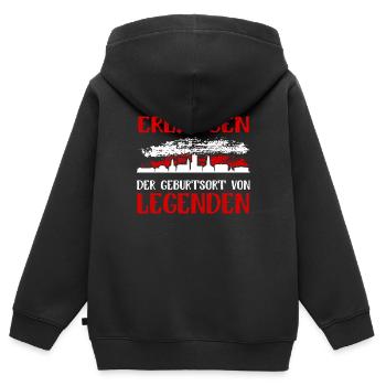 Erlangen Der Geburtsort Von Legenden - Kinder Premium Organic Zip Hoodie - Schwarz - Hinten - AI Model Kid Male (0cm)