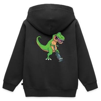 Vacuum cleaner cleaner tidying up housewife - Kids Premium Organic Zip-up Hoodie - black - Back - AI Model Kid Male (0cm)