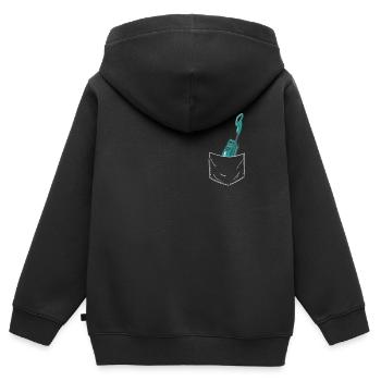 Vacuum cleaner cleaner tidying up housewife - Kids Premium Organic Zip-up Hoodie - black - Back - AI Model Kid Male (0cm)