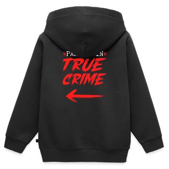 Partner in True Crime Couples - Kinder Premium Organic Zip Hoodie - Schwarz - Hinten - AI Model Kid Male (0cm)