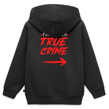 Partner in True Crime Couples - Kinder Premium Organic Zip Hoodie - Schwarz - Hinten - AI Model Kid Male (0cm)