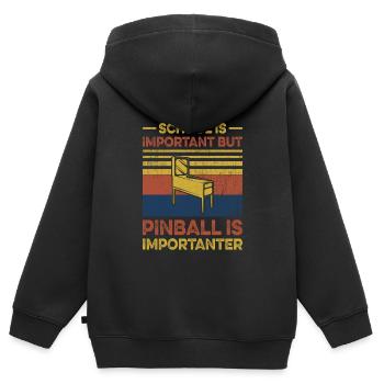 Flipper Arcade Game Lifes Retro-Flipperautomaten - Kinder Premium Organic Zip Hoodie - Schwarz - Hinten - AI Model Kid Male (0cm)