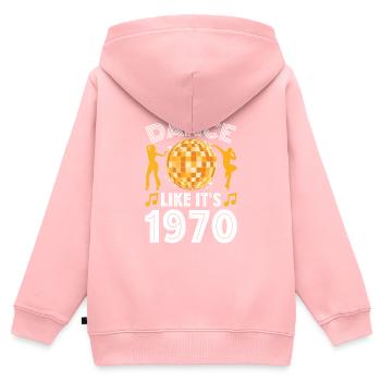 Retro Vintage Groovy Party Disco Ball Club Lifes - Kids Premium Organic Zip-up Hoodie - rose - Back - AI Model Kid Female (0cm)