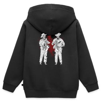Saxophon Geschenk Männer Big Band Musik Saxophon - Kinder Premium Organic Zip Hoodie - Schwarz - Hinten - AI Model Kid Male (0cm)