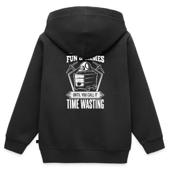 Cool Gold Digger Mineral Collector - Kids Premium Organic Zip-up Hoodie - black - Back - AI Model Kid Male (0cm)
