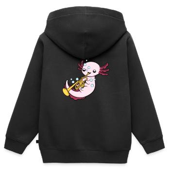 Trompete Geschenk Kinder Big Band Orchester Kinder - Kinder Premium Organic Zip Hoodie - Schwarz - Hinten - AI Model Kid Male (0cm)