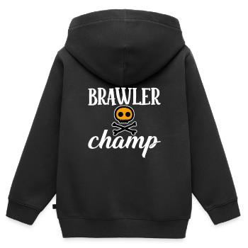 Brawler Champ 4 - Kids Premium Organic Zip-up Hoodie - black - Back - AI Model Kid Male (0cm)