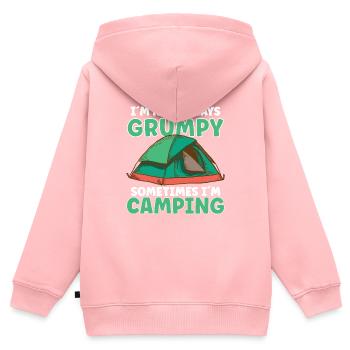 Scout Camping Outdoor Campfire Hiking Backpacking - Kinder Premium Organic Zip Hoodie - Rosa - Hinten - AI Model Kid Female (0cm)