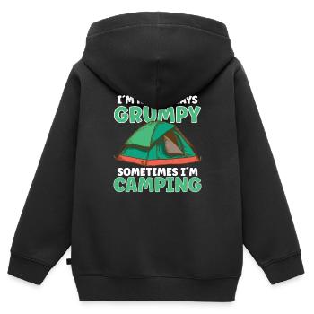 Scout Camping Outdoor Campfire Hiking Backpacking - Kinder Premium Organic Zip Hoodie - Schwarz - Hinten - AI Model Kid Male (0cm)
