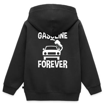 Essence pour toujours 2 - Sweat Premium à capuche zippé enfant bio - noir - Dos - AI Model Kid Male (0cm)