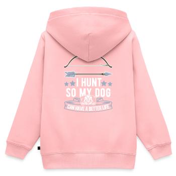 Bogenjagd Bogenjäger Hund - Kinder Premium Organic Zip Hoodie - Rosa - Hinten - AI Model Kid Female (0cm)