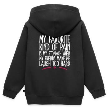 When My Friends Make Me Laugh Too Hard 2 - Kids Premium Organic Zip-up Hoodie - black - Back - AI Model Kid Male (0cm)