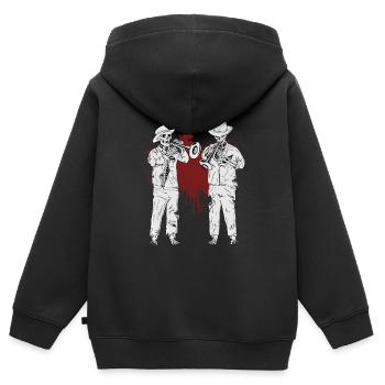 Trompetenspieler Big Band Orchester Musik Trompete - Kinder Premium Organic Zip Hoodie - Schwarz - Hinten - AI Model Kid Male (0cm)