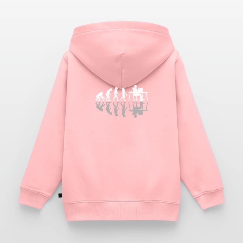 Evolution Funny Programmer Software Developer Kinder Premium Organic Zip Hoodie