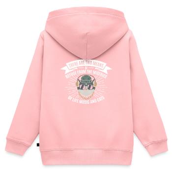 Il y a deux moyens de se réfugier de la misère - Sweat Premium à capuche zippé enfant bio - rose - Dos - AI Model Kid Female (0cm)