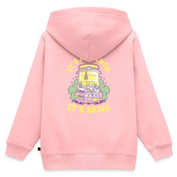 Not Luck It's Skills Claw Machine Toy Retro Arcade - Kinder Premium Organic Zip Hoodie - Rosa - Hinten - AI Model Kid Female (0cm)
