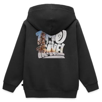 Time for travel - Kids Premium Organic Zip-up Hoodie - black - Back - AI Model Kid Male (0cm)