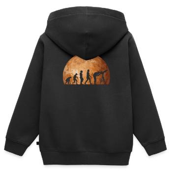 Mercure - Sweat Premium à capuche zippé enfant bio - noir - Dos - AI Model Kid Male (0cm)