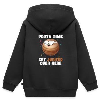 Jupiter - Sweat Premium à capuche zippé enfant bio - noir - Dos - AI Model Kid Male (0cm)