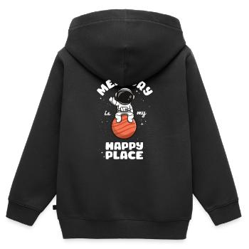 Mercure - Sweat Premium à capuche zippé enfant bio - noir - Dos - AI Model Kid Male (0cm)