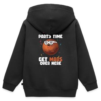 Mars - Kinder Premium Organic Zip Hoodie - Schwarz - Hinten - AI Model Kid Male (0cm)